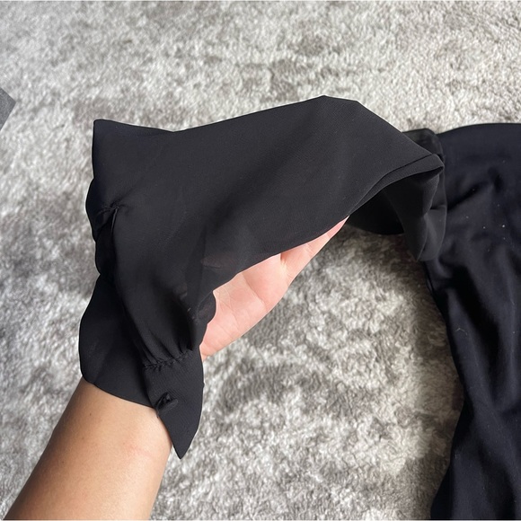 Black Deep V Bodysuit - Picture 6 of 8